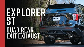 FORD EXPLORER ST  MBRP 25quot CatBack Quad Rear Exit Exhaust Overview [upl. by Lauralee466]