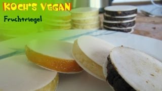 vegane Fruchtriegel  Fruchtriegel selber machen  vegane Rezepte von Kochs vegan [upl. by Efal]