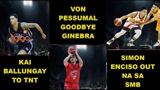 GINEBRA TRADES PESSUMAL TO TERRAFIRMA  SMB SENDS SIMON ENCISO TO NORTHPORT KAI BALUNGGAY TO TNT [upl. by Forbes]