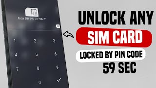 How to unlock SIM card Locked by pin code [upl. by Marella]