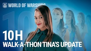 Walk 35 miles in Tinas shoes  10 hours video  World of Warships Updates  Bonus codes inside 😉 [upl. by Dorolice195]