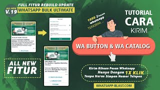 Tutorial Wa Blast Bulk Ultimate Cara Kirim Wa Blast Whatsapp Button amp Whatsapp Catalog [upl. by Ahras]