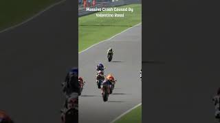 Massive Crash Triggered by Valentino Rossi [upl. by Nedarb]