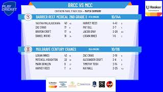 BARRIER REEF MEDICAL 2ND GRADE BRCC v Mulgrave Century Cranes [upl. by Nrubua]