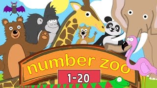 Learn to Count to 20 with Number Zoo  Toddler Fun Learning Collection [upl. by Koziara688]