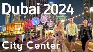 Dubai 4K Amazing City Center Burj Khalifa Dubai Mall Walking Tour 2024 🇦🇪 [upl. by Atiuqin640]