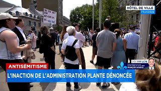 Sentiment de sécurité des membres de la communauté juive dénoncent «l’inaction» de Valérie Plante [upl. by Isherwood835]