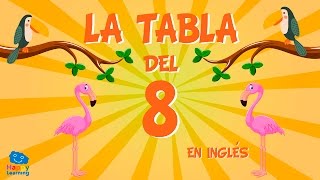 La Tabla de Multiplicar del 8  Aprendemos Ingles Cantando Canciones para Niños [upl. by Amuh]