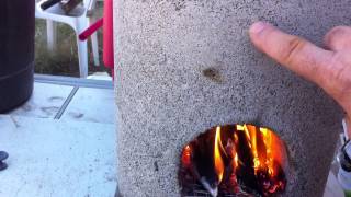 Home made rocket stove vermiculite and cement Part 5 [upl. by Nosnej304]