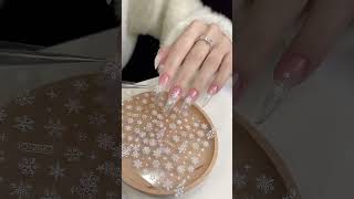 ⏩Winter ❄️ Nail design nails nailart naildesigns youtubeshorts [upl. by Halland]