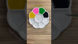 Yellow  pink  green  black colors colormixing satisfying oddlysatisfying coloring [upl. by Fleta]