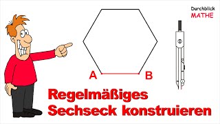 Mit Zirkel Sechseck konstruieren eine Seite ist gegeben [upl. by Keeley]