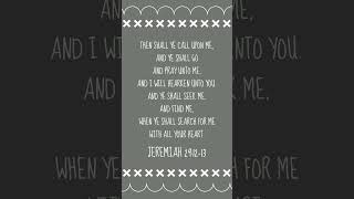 Bible Verse of the Day Jeremiah 291213 ✝ [upl. by Hada]