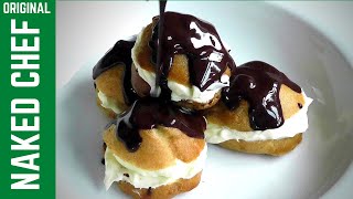 Chocolate PROFITOROLE recipe  How to make Profiteroles  Choux pastry [upl. by Annaeed]