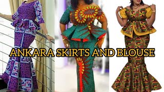 100 Cute Ankara Styles 2024  Ankara Skirt and Blouse  Ankara Peplum Blouse with Long Skirt [upl. by Anerol]