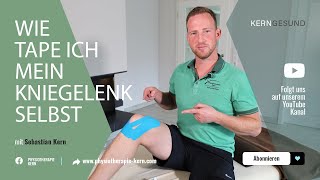 Wie tape ich mein Knie selbst [upl. by Aneekas]