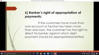 Bankers right of appropriation of payments [upl. by Zed]