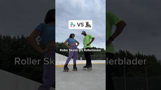 Roller Skater VS Rollerblader 🔥😳 rollerskating rollerblading summervibes shorts [upl. by Ahseneuq966]