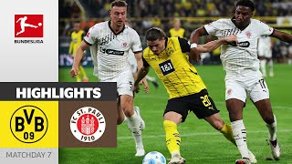 Pauli Fights BVB Wins  Borussia Dortmund  FC St Pauli 21  Highlights  MD 7 – Bundesliga 2425 [upl. by Aratas]