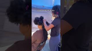 Braider tip🦋braidedhairstyleshairstyleshairstylistneatbraidslosangelesknotlessbraidsbraids [upl. by Ynoble632]