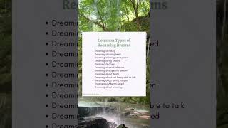 Common Types of Recurring Dreams [upl. by Nunci]