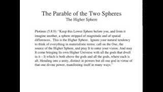 Plotinus  The Parable of the Two Spheres [upl. by Ecyle]