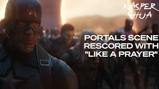 Avengers Endgame  Portals Scene Rescored with quotLike a Prayerquot [upl. by Holmann]