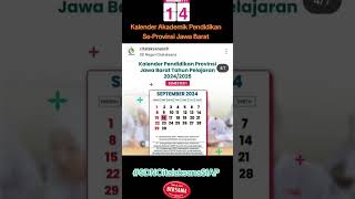 Kalender Akademik Provinsi Jawa Barat Tahun Pelajaran 20242025 Semester 1 [upl. by Sateia947]