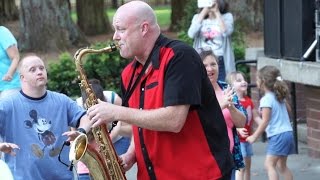 Johnny Limbo amp The Lugnuts Sax player Scott Johnston solo 2016 [upl. by Nylteak]