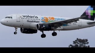 Volaris Airbus A319100 Go Mazatlan Landing San Diego [upl. by Brunhilda]