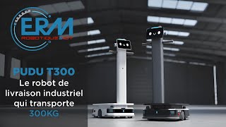 Robot de transport de marchandises industriel Pudu T300 [upl. by Ytinirt]