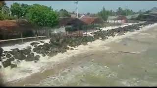 Detik Detik Naiknya Permukaan Air Laut Ke Darat di Pantai Ujong Blang Lhokseumawe [upl. by Monk]