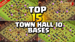 NEW BEST TH10 WARTROPHY BASE LINK 2024  TOP 15 Town Hall 10 TH10 HYBRID Base  Clash Of Clans [upl. by Cybil]