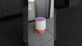 Trying Fabric Stiffener on a Crochet Basket [upl. by Ayotac906]