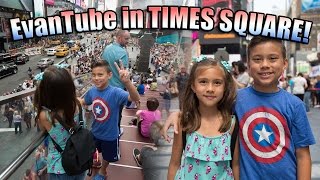 EvanTube in Times Square Catching the RedEye to New York [upl. by Ainej]