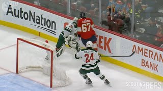 Panthers Lockwood Suspended Three Games for Goaltender Interference on Wilds Fleury [upl. by Reivazx]