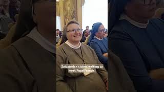 Salvatorian sisters at the Private audience with Pope Francis on 19th Sep [upl. by Ahsinirt]