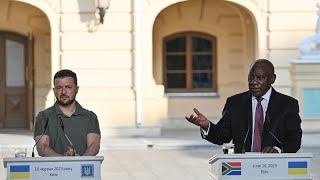 SAs Ramaphosa urges Russia Ukraine to deescalate [upl. by Aekal61]