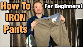 How To IRON Pants For Beginners  Ironing Pants Step By Step [upl. by Annam]