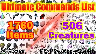 ARK Ultimate Commands All Items amp All Creatures 2023 PCPS4XboxSwitch [upl. by Lyns277]