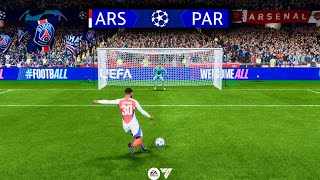 UCL 2425  Arsenal vs PSG  Penalty Shootout [upl. by Eliott14]