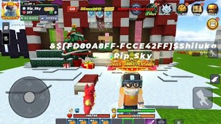 Eating 200 fries challenge in Skyblock Blockman GO [upl. by Wincer]