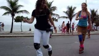 Dancing and skate jamming on inline skates or rollerblades [upl. by Nine]