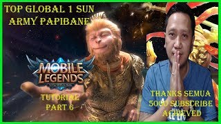 Tutorial Sun Mobile Legends by Top Global 1 Army Papibane Part 6 Emblem Support The Best [upl. by Aridni798]