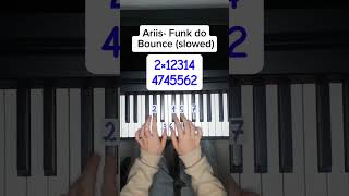 Ariis Funk Do Bounce slowed tutorial on piano piano pianotutorial tutorial shorts [upl. by Essilec]