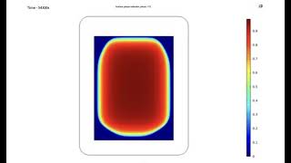 Numerical simulation of phase transition between COMSOL ice and water [upl. by Shepp]