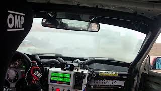 Randy Pobst tboning Crown Vic at Road Atlanta Lemons Race 2023 [upl. by Lauro]