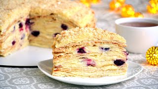 Самый вкусный рецепт торта Наполеон  Торт с вишней и заварным кремом [upl. by Ailaht]