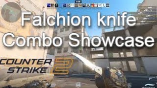 CS2 ★ Falchion Knife Stained  Bloodhound Gloves  Bronzed Gameplay [upl. by Llenrev]