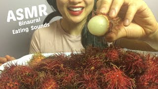 ASMR Exotic Fruit Rambutan Binaural Eating Sounds  SASASMR [upl. by Derman]